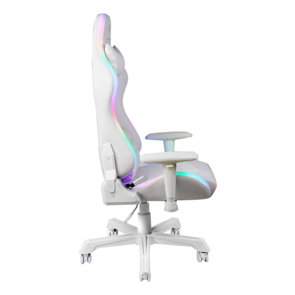Deltaco Gaming RGB Gamingstol, Vit