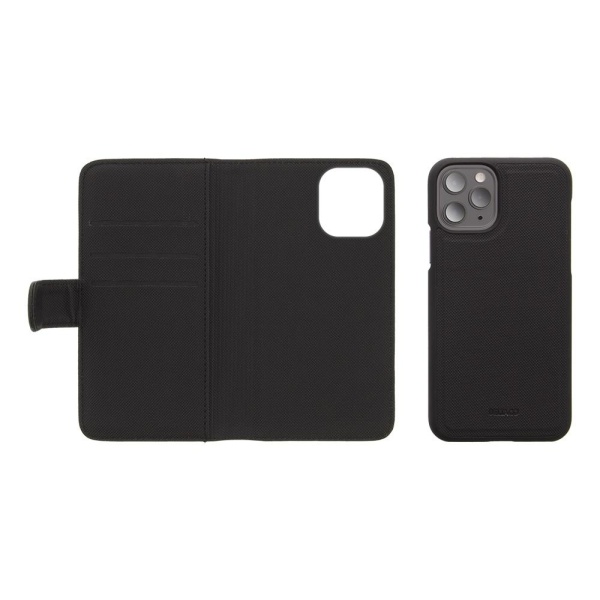 DELTACO 2-osainen lompakkokotelo iPhone 12 Pro Maxille, magneett Svart