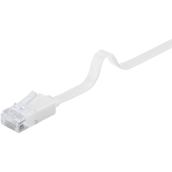 Goobay CAT 6 platt patchkabel, U/UTP, vit kopparledare (CU), 15 m