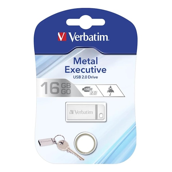 Verbatim Store'n'Go Metal Executive, 16GB USB 2.0-muisti pienoiskoossa