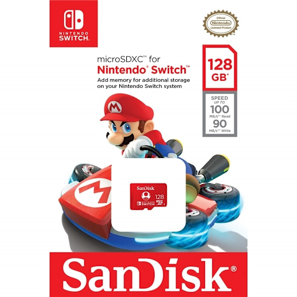 Sandisk Minneskort Microsdxc För Nintendo Switch 128Gb Uhs-I,100/90