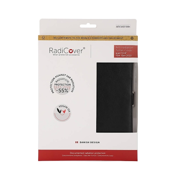 RADICOVER Radiation protected Tablet Cover PU iPad 10,9" 10th Gen 2022 Black Svart