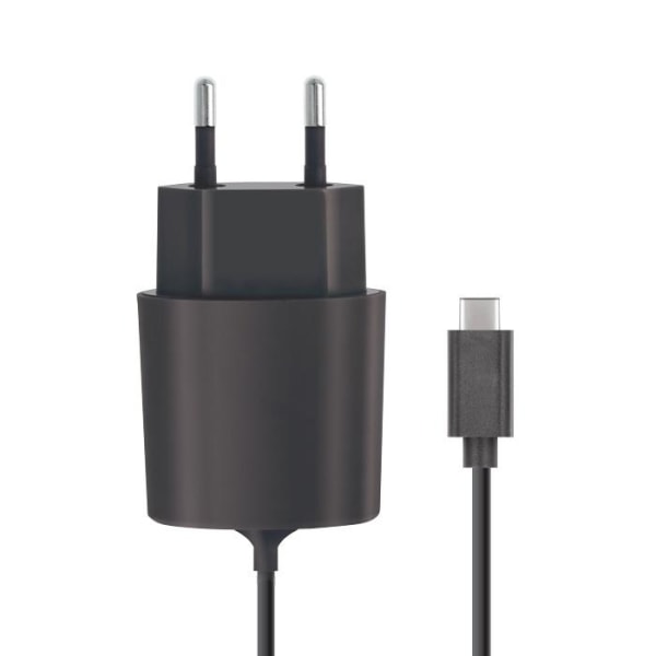 Forever väggladdare, inkl. USB-C-kabel, 2,1A, svart