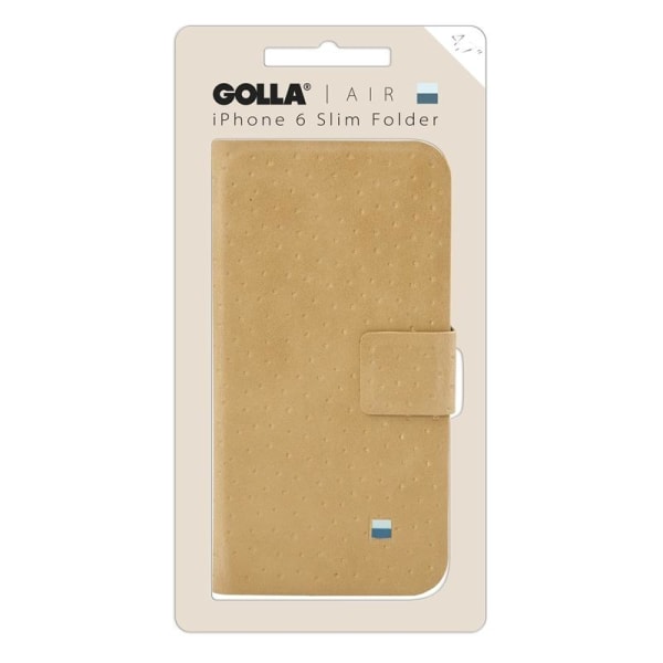 GOLLA AIR iPhone 6/6S Booklet Kreditkort Fudge G1728 Gul