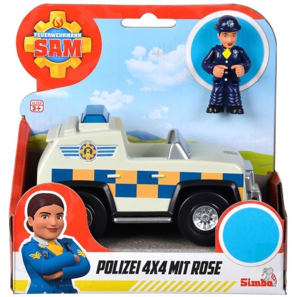 Brandman Sam Police 4x4x with Rose Figurine