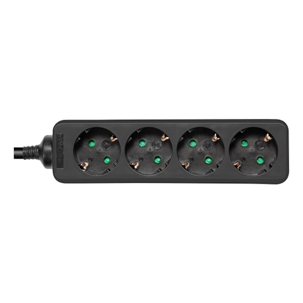 DELTACO outlet 4xCEE 7/3 1xCEE 7/7 1,5m black