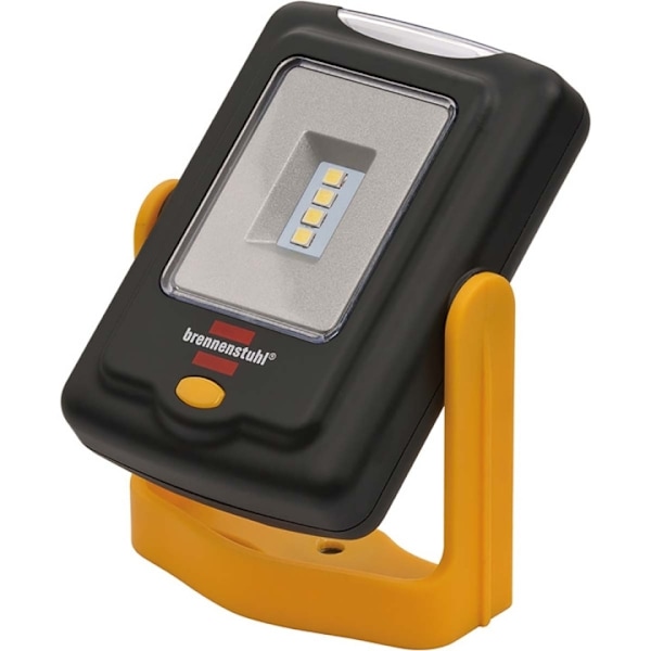 brennenstuhl 4+3 SMD LED arbejdslys i praktisk lommeformat (360° drejelig, foldbar krog, maks. 24 timers lystid) Sort, Gul