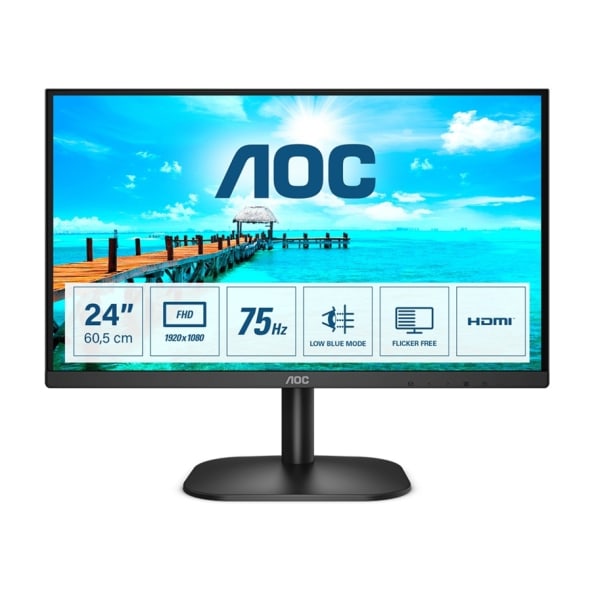 AOC B2 24B2XHM2 platta pc-skärmar 60,5 cm (23.8") 1920 x 1080 pixlar Full HD LCD