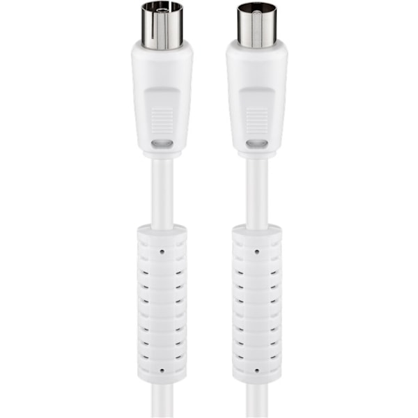 Goobay Antennkabel med ferrit (80 dB), dubbelskärmad koaxial-plugg > koaxial-plugg (helt skärmad)