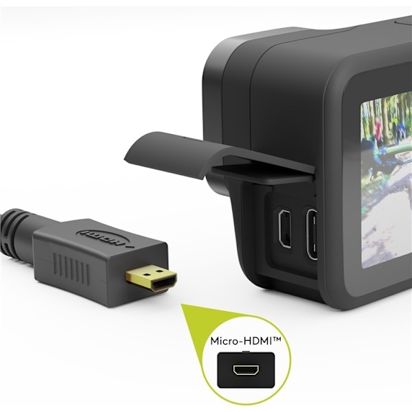 Goobay Höghastighets HDMI™-kabel med Ethernet (Micro, 4K @ 60 Hz) HDMI™-kontakt (typ A) > HDMI™-mikrokontakt (typ D), 2 m