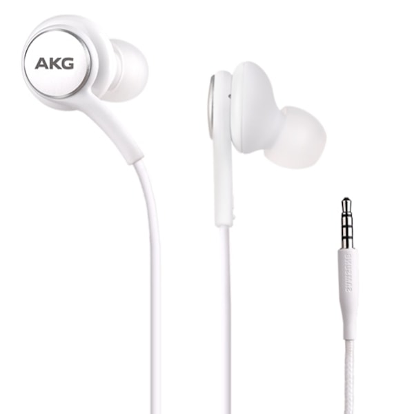 AKG Hörlurar med mikrofon, In-Ear till Samsung, Vit, Bulk Vit