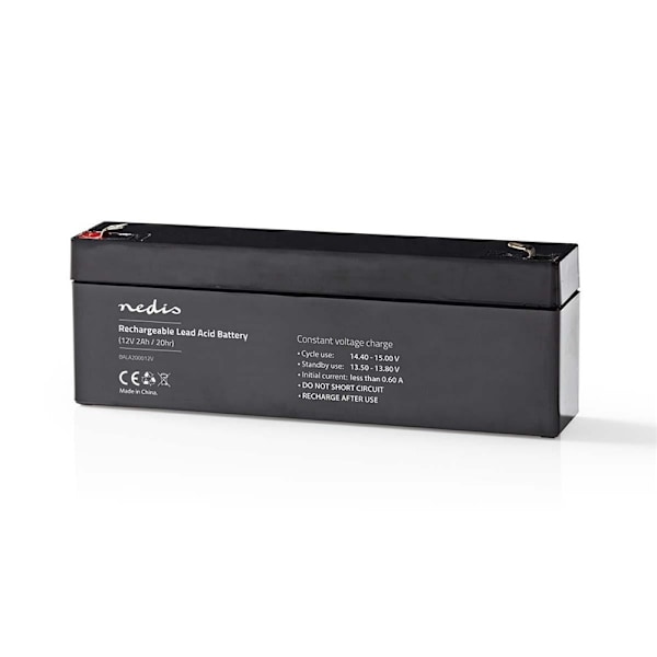 Nedis Uppladdningsbart blybatteri | Bly-syra | Uppladdningsbara | 12 V | 2000 mAh