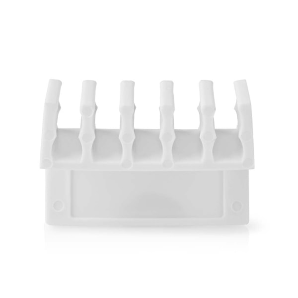 Nedis Kabel Management | Kabelklips | Klik og Go | 2 stk. | Antal slots: 5 Pladser | Maksimal tykkelse på kabel: 7.1 mm | Polypropylene | Hvid