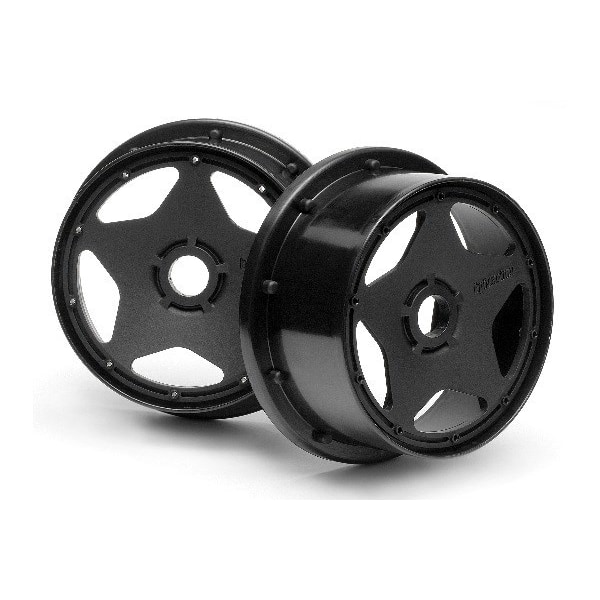 HPI Super Star Wheel Black front (120X60Mm/2Pcs)
