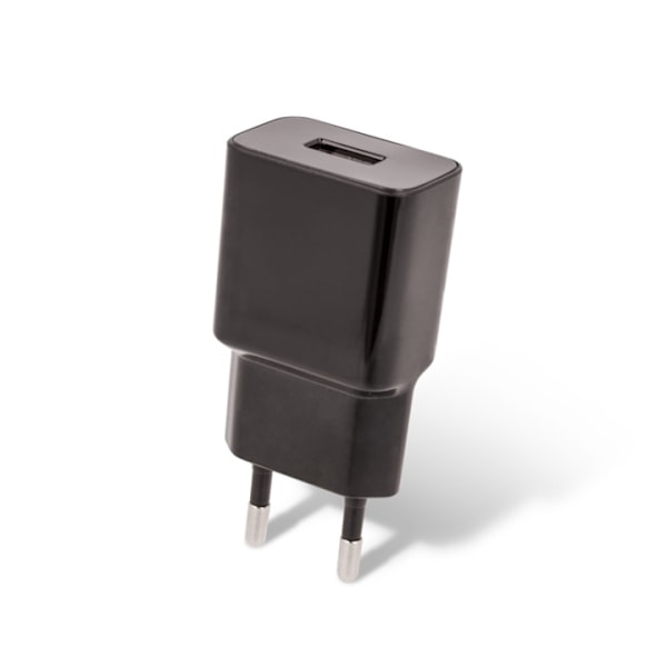 MXTC-01 Väggladdare USB, Fast Charge (2.1A) + microUSB-kabel, Svart Sort