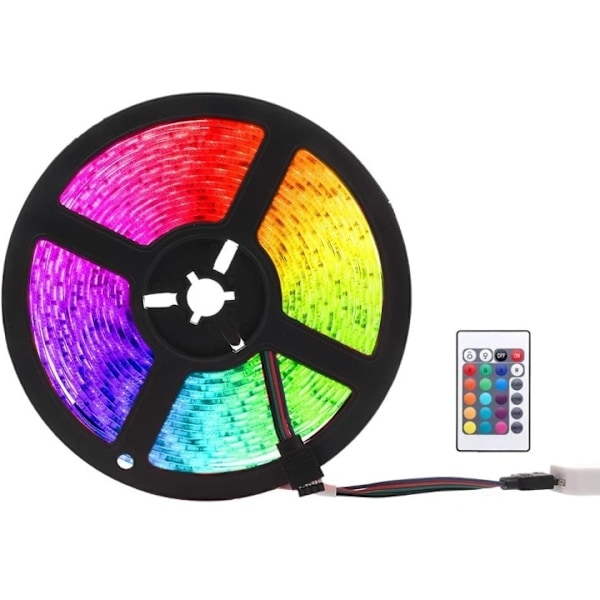 5050 RGB LED-strip med fjärrkontroll, 3m