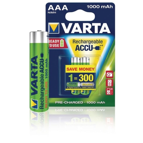 Varta Batteri NiMH AAA/LR03 1.2 V 1000 mAh Professional 2-pack