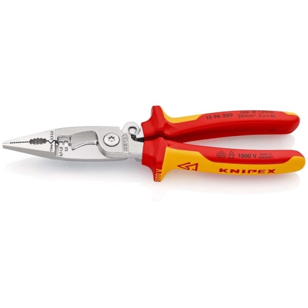 KNIPEX Linjapihdit kaapelileikkurilla, VDE:0.7...1.5 mm² 200 mm