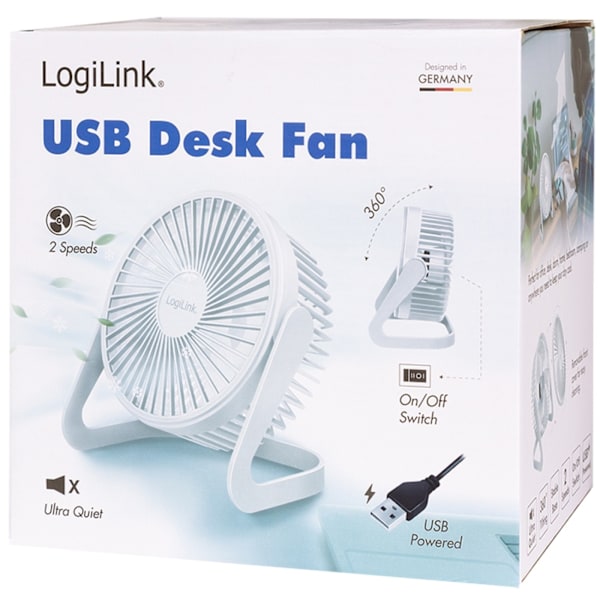 LogiLink USB-bordvifte Ø15,24 cm Hvid
