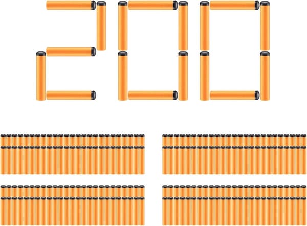 Foam darts compatible with NERF, 200 pcs