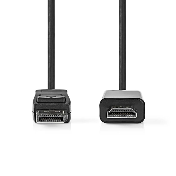 Nedis DisplayPort kaapeli | DisplayPort uros | HDMI™ liitin | 1080p | Niklattu | 1.00 m | Pyöreä | PVC | Musta | Label