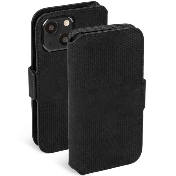 Krusell Leather Phone Wallet iPhone 13 Svart Svart
