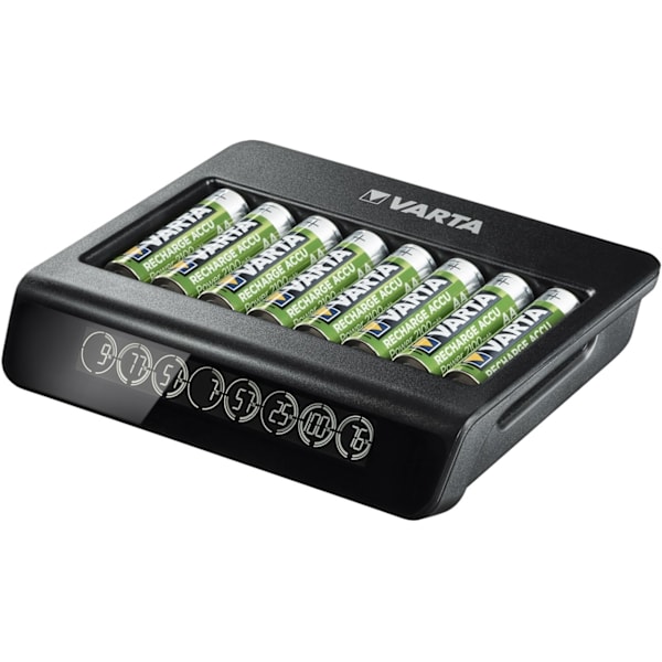 Varta LCD Multi Charger+ (type 57681) oplader op til 8x AA-batterier eller AAA-batterier (NiMH) samtidigt
