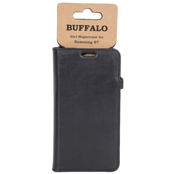 BUFFALO Wallet Læder Samsung S7 Sort Svart