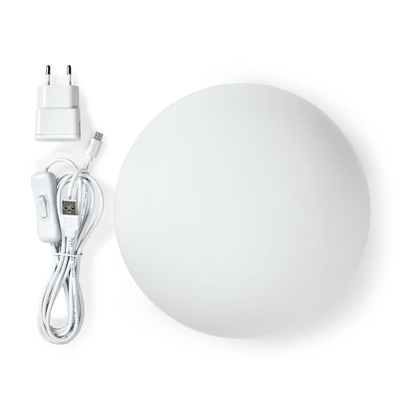 Nedis SmartLife-tunnelmalamppu | Wi-Fi | Pyöreä | | 360 lm | Lämpimästä kylmään valkoiseen / RGB | 2700 - 6500 K | 5 W | Lasi | 1 kpl