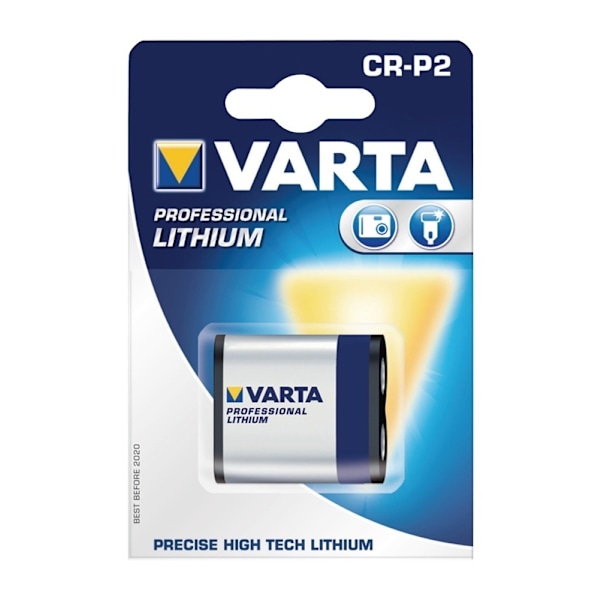 Varta Lithium Battery CR-P2 | 6 V DC | 1450 mAh | 1 - Läpipainopakkaus | Harmaa / Hopea