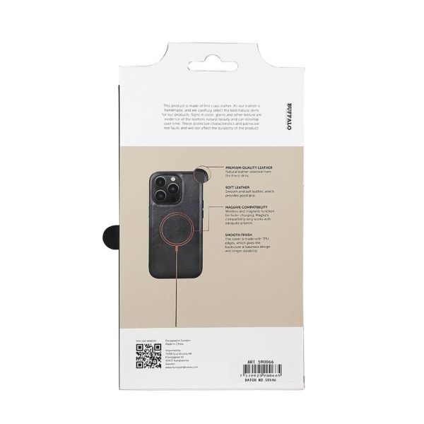 BUFFALO Backcover Black iPhone 14 Pro 6,1" MagSeries Svart