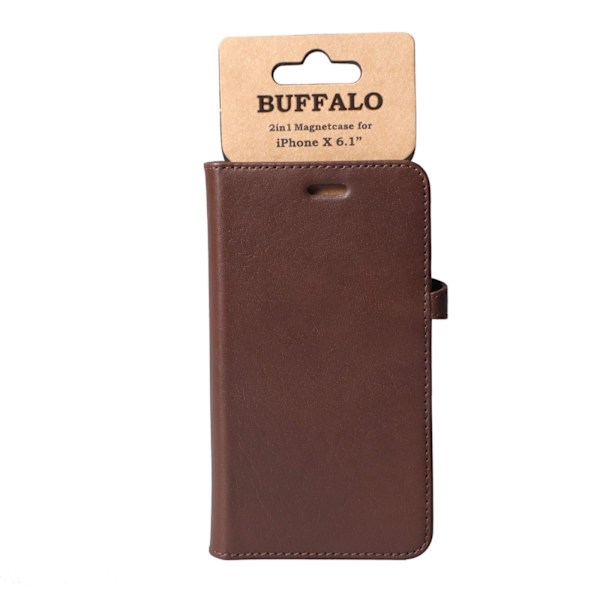 BUFFALO Wallet Læder iPhone XR Brun Brun