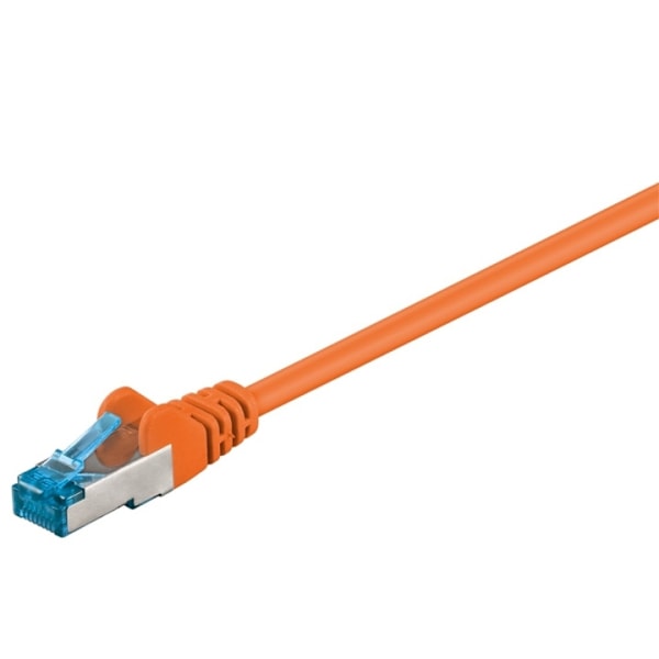 Goobay Netværkskabel CAT 6A, S/FTP (PiMF), orange, 0,5 m kobberleder (CU), halogenfri kabelkappe (LSZH)