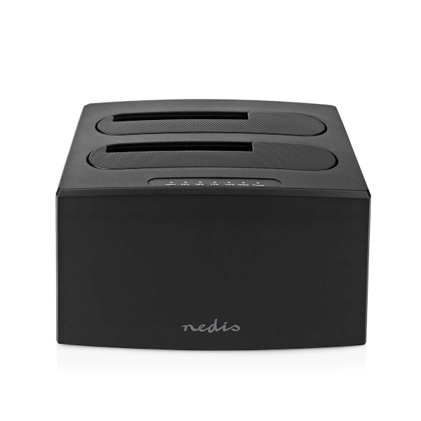 Nedis Harddisk Dockingstation | USB 3.2 Gen1 | USB Type-A | 2 Diske | 2.5 / 3.5 " | USB 3.2 Gen1 | Docking | Desktop