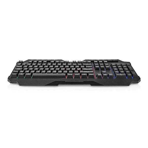 Nedis Pelinäppäimistö Langallinen | USB Type-A | Kalvonäppäiminä | LED | QWERTY | ND Näppäinasettelu | USB Virta | Virtakaapelin pituus: 1.30 m | Mult