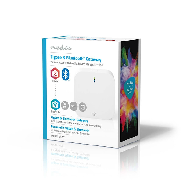 Nedis SmartLife Gateway | Bluetooth® / Zigbee 3.0 | 50 Enheder | Strømforsyning | Android™ / IOS | Hvid