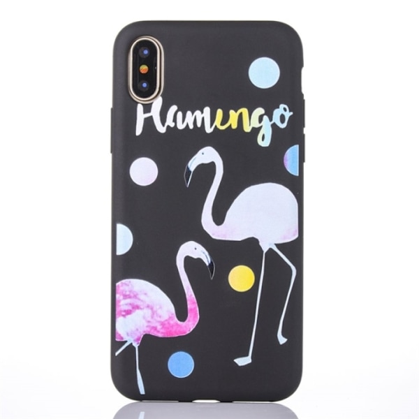 Baksideskal till iPhone X/XS, Flamingo Svart