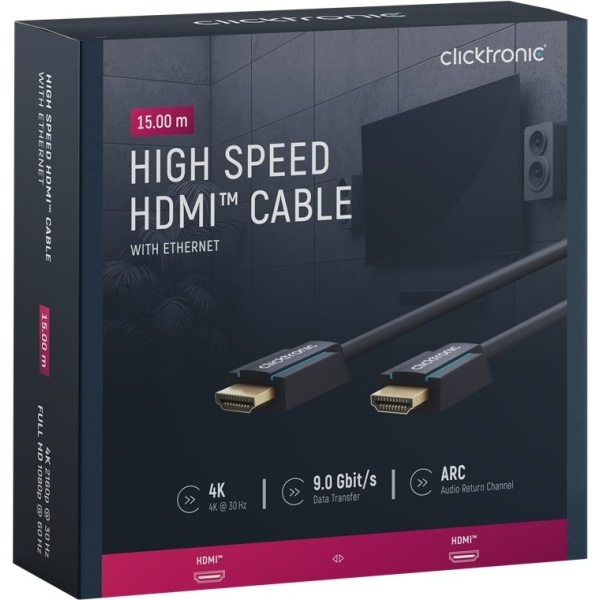 ClickTronic Højhastigheds HDMI™-kabel Premium-kabel | 1x HDMI™-s