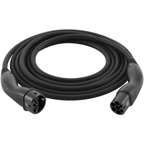 LAPP MOBILITY Laddkabel Typ 2, upp till 7,4 kW, 5 m, svart (5555934002) 32 A, 1-fas, för laddning av hybrid- och elbilar med Typ 2-anslutning