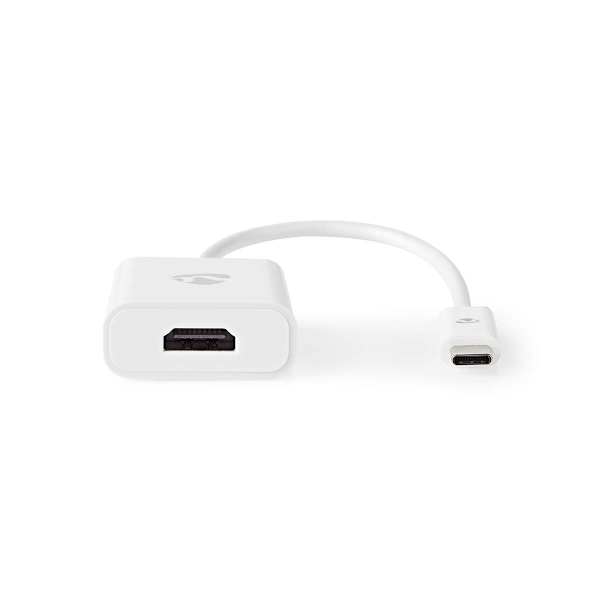 Nedis USB-C™ Adapter | USB 3.2 Gen 1 | USB-C™ Han | HDMI ™ -udgang | 4K@30Hz | 0.20 m | Runde | Nikkelplateret | PVC | Hvid | Box