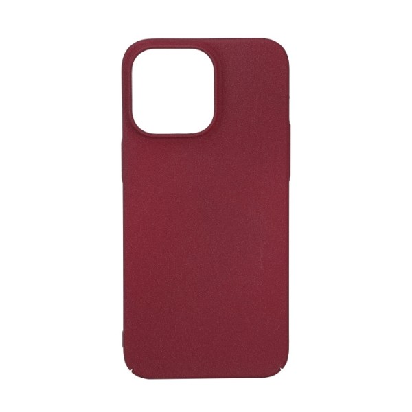 Essentials iPhone 15 Pro Max sand bursted back cover, burgundy Röd
