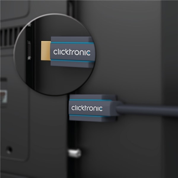 ClickTronic Höghastighets HDMI™-kabel Premiumkabel | 1x HDMI™-kontakt  1x HDMI™-kontakt | 12,5 m | UHD 4K @ 30 Hz