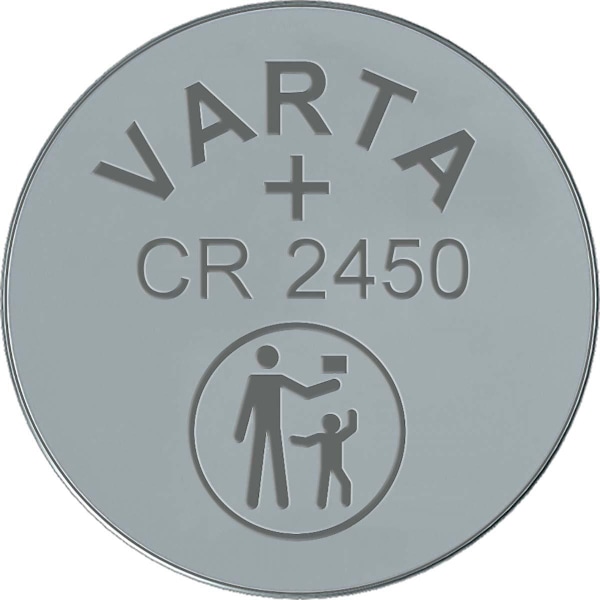 Varta Litiumnappiparisto CR2450 | 3 V DC | 570 mAh | 1 - Läpipainopakkaus | Hopea