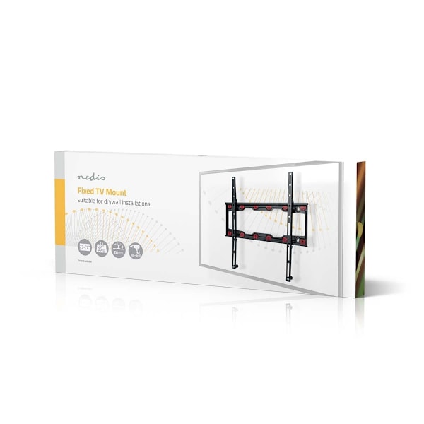 Nedis Fast TV väggfäste | 23 - 55 " | Maximal skärmvikt som stöds: 35 kg | Minsta väggdistans: 28 mm | Stål | Svart