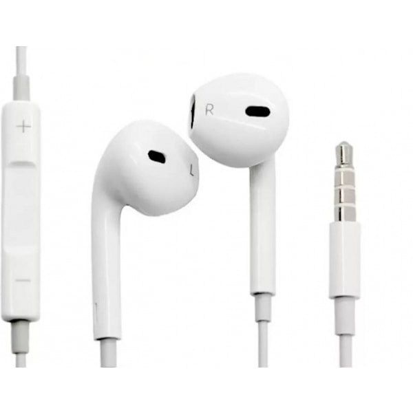 Apple EarPods med fjärrkontroll och mikrofon, MD827ZM/A, Bulk Vit