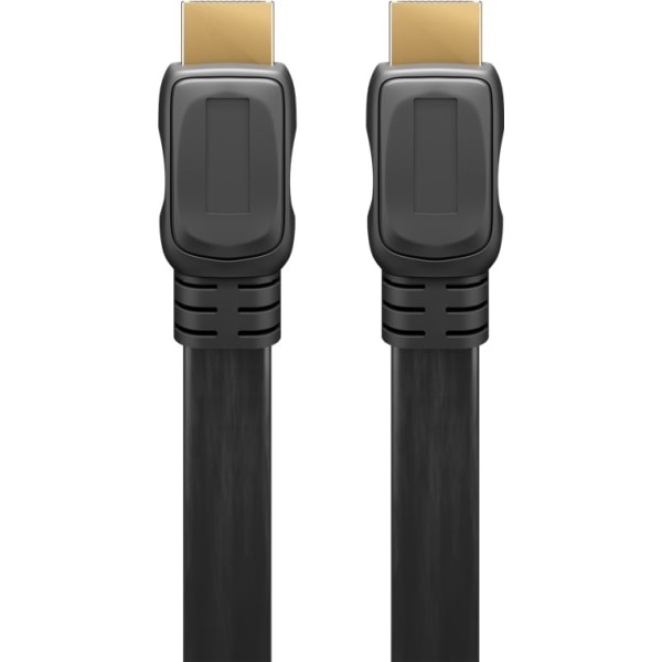 Goobay Höghastighets HDMI™-kabel Slim med Ethernet HDMI™-kontakt (typ A) > HDMI™-kontakt (typ A), 2 m