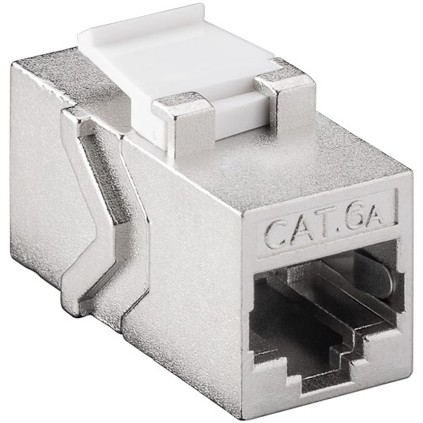 Goobay Keystone-modul RJ45-koppling CAT 6A, STP 14,7 mm bred, 2 st. RJ45-uttag (8P8C)