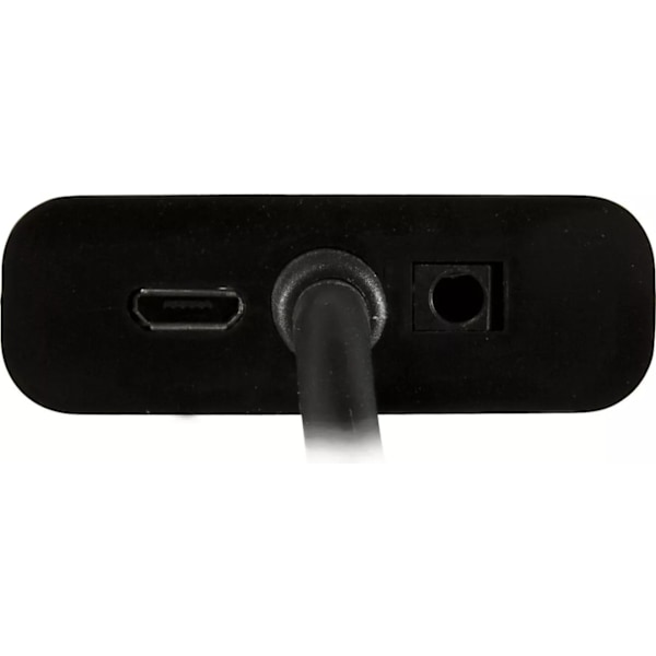 DELTACO HDMI - VGA-sovitin, 19-pin uros - 15-pin+3,5mm, 0,2m, musta