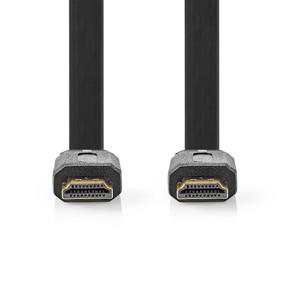 Nedis High Speed ​​HDMI ™ Kaapeli Ethernet | HDMI™ liitin | HDMI™ liitin | 4K@30Hz | 10.2 Gbps | 10.0 m | Litteä | PVC | Musta | Label