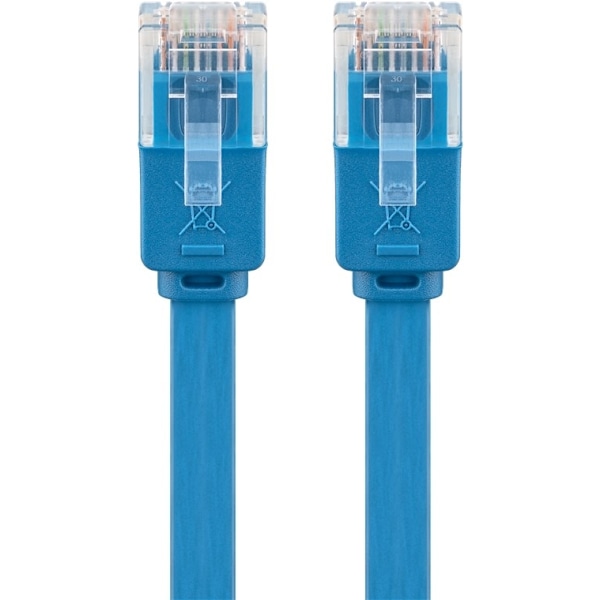 Goobay CAT 6 platt patchkabel, U/UTP, blå kopparledare (CU)